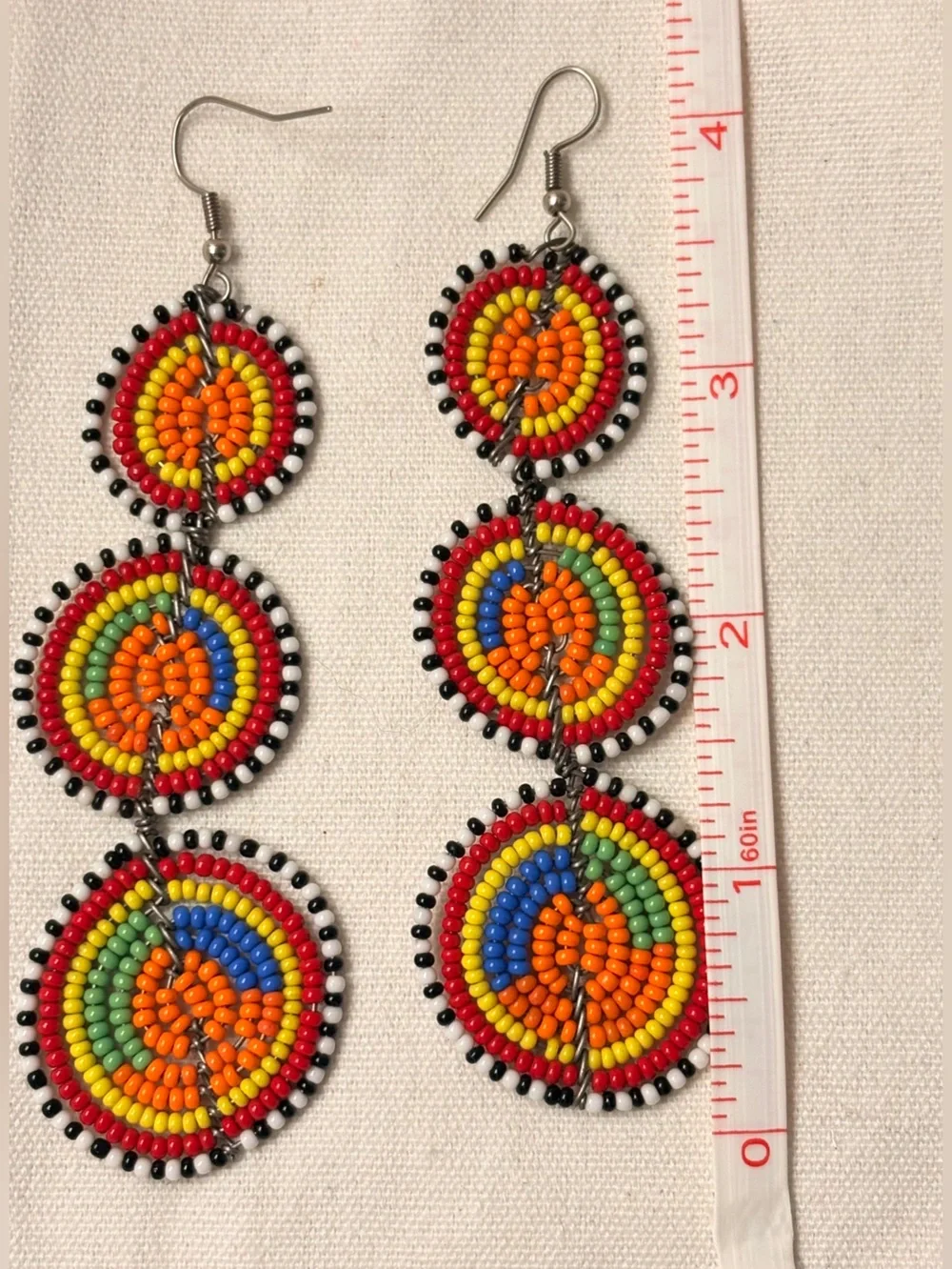 African Maasai Beaded Earrings